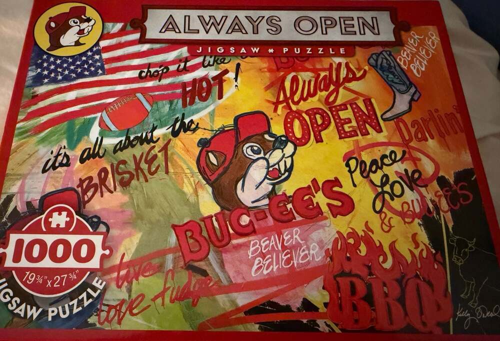 Buc-ee's Always Open 1000 Piece Jigsaw Puzzle Kelly O'Neal Art